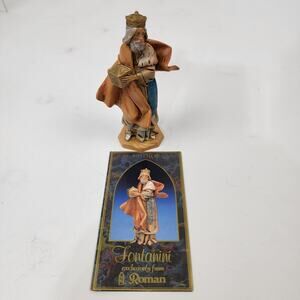 Fontanini Melchior King Wiseman Heirloom Nativity 5" Scale with Story Card